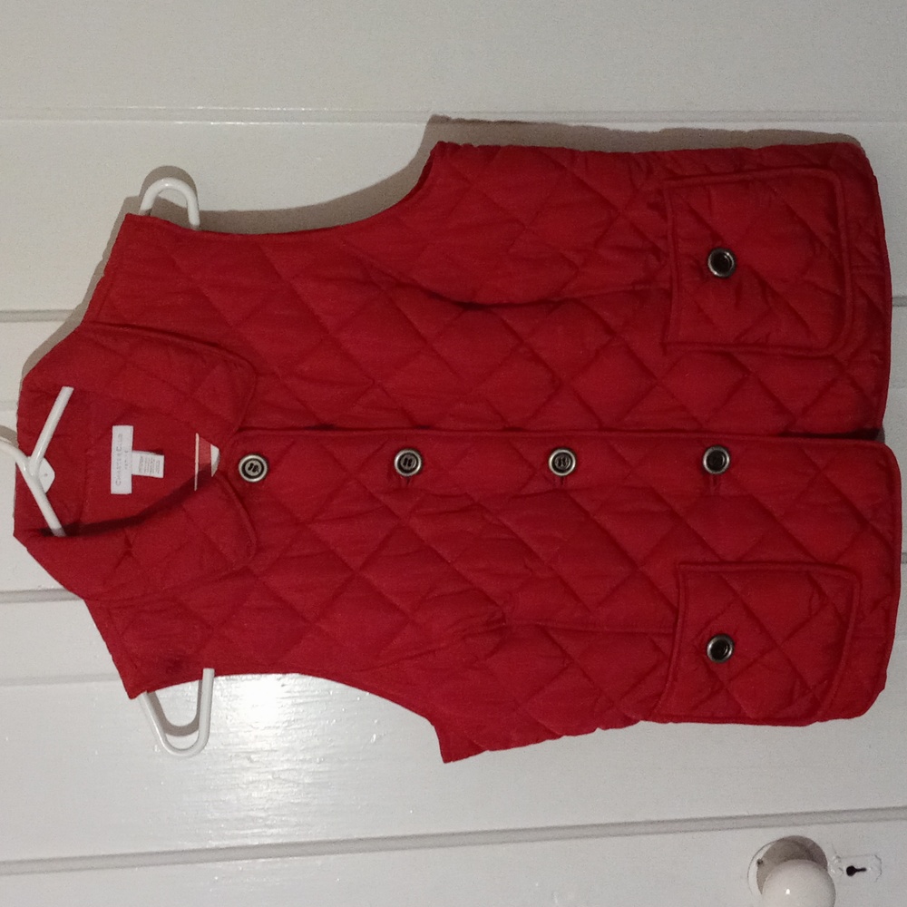 CHARTER CLUB PETITE/SMALL WOMAN'S RED VEST